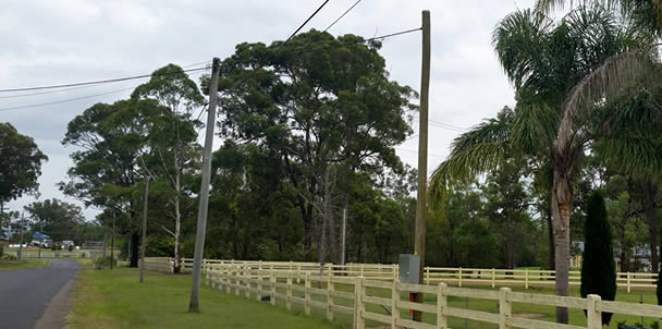 Service pole installation